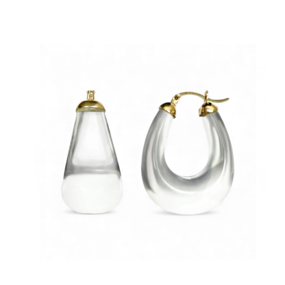 Oval Lucite Hoops