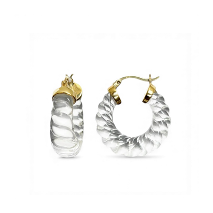 FireTwist Mini Lucite Hoops