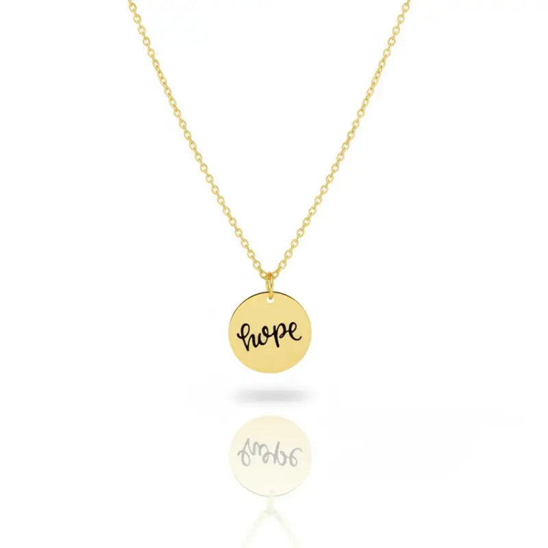 Adorned in Hope Affirmation Pendant Necklaces - Gold - Jewelry