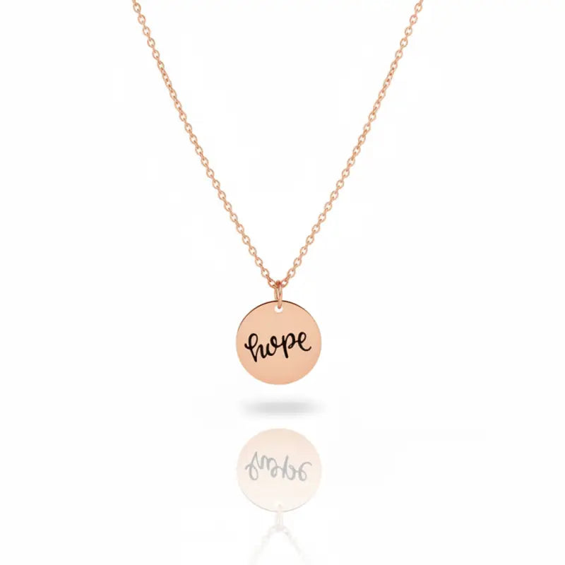 Adorned in Hope Affirmation Pendant Necklaces - Rose Gold - Jewelry