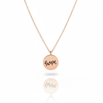 Adorned in Hope Affirmation Pendant Necklaces - Rose Gold - Jewelry