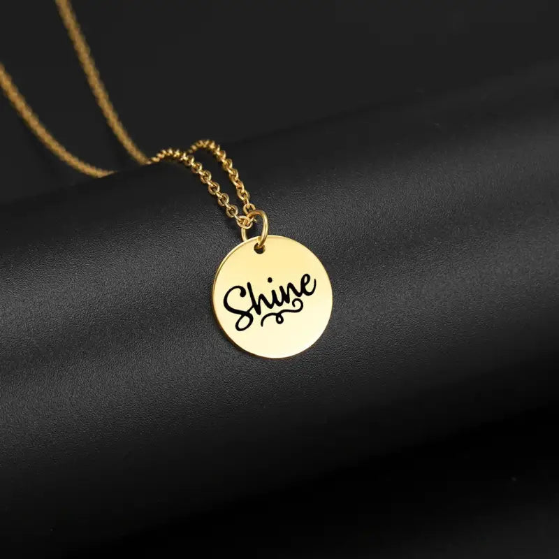 Adorned in Hope Affirmation Pendant Necklaces - Shine / Rose Gold - Jewelry