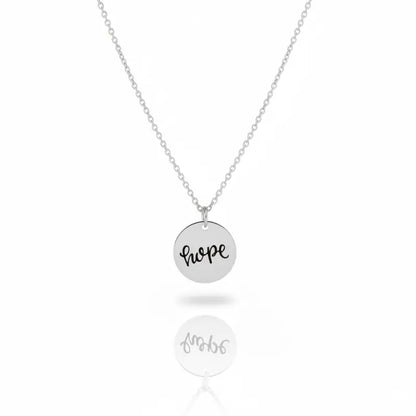 Adorned in Hope Affirmation Pendant Necklaces - Silver - Jewelry