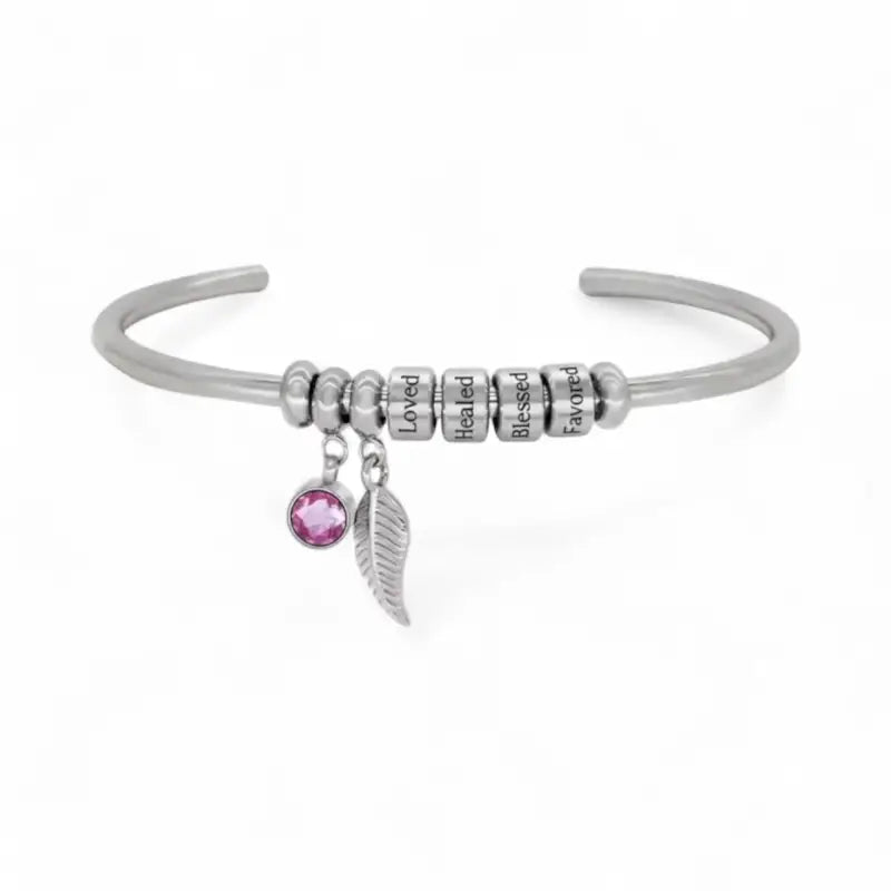 Adorned In Hope Bangle - Silver - Jewelry