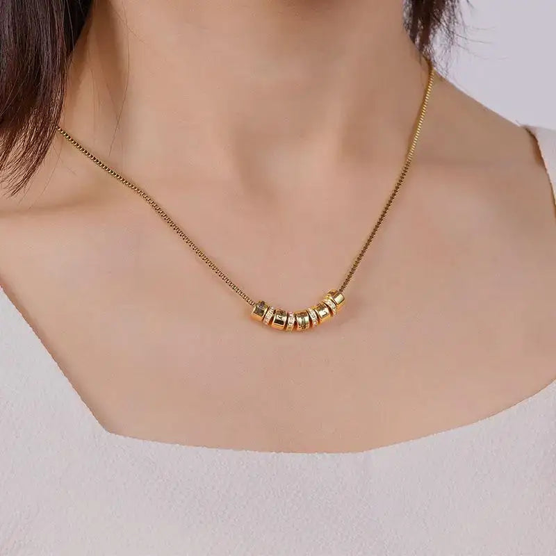 Adorned in Hope Necklace – Breast Cancer Awareness Bead Chain - Jewelry