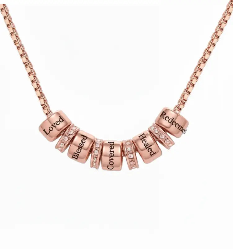 Adorned in Hope Necklace – Breast Cancer Awareness Bead Chain - Rose Gold / 14in - Jewelry