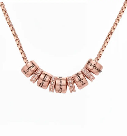 Adorned in Hope Necklace – Breast Cancer Awareness Bead Chain - Rose Gold / 14in - Jewelry