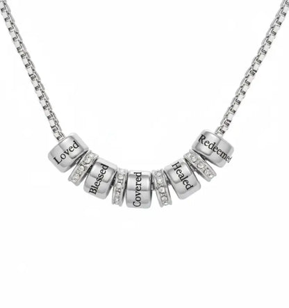 Adorned in Hope Necklace – Breast Cancer Awareness Bead Chain - Silver / 14in - Jewelry