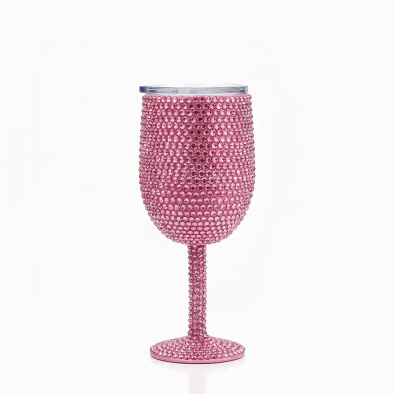 Adorned In Hope Rhinestone Wine Tumbler - Pink