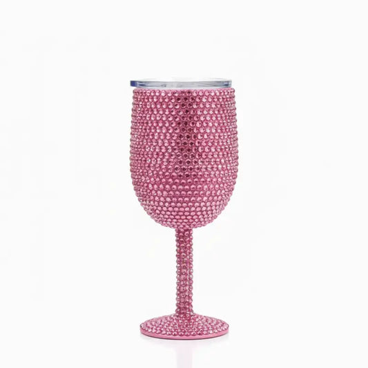 Adorned In Hope Rhinestone Wine Tumbler - Pink