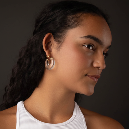 Halo Lucite Hoops