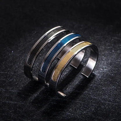 Men’s Adjustable Stainless Steel Cuff Bracelet