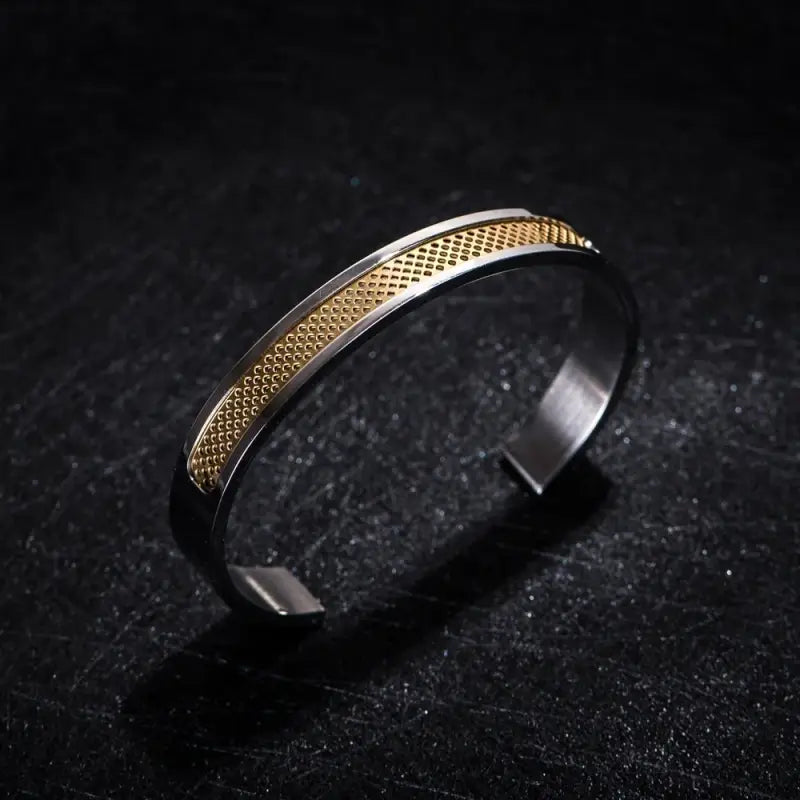 Men’s Adjustable Stainless Steel Cuff Bracelet