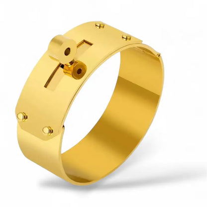 Bling Haven Signature Wide Cuff Bangle - Jewelry