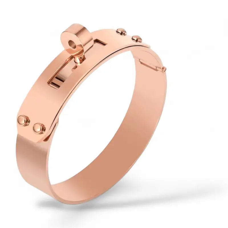 Bling Haven Signature Wide Cuff Bangle - Rose Gold / 12mm - Jewelry
