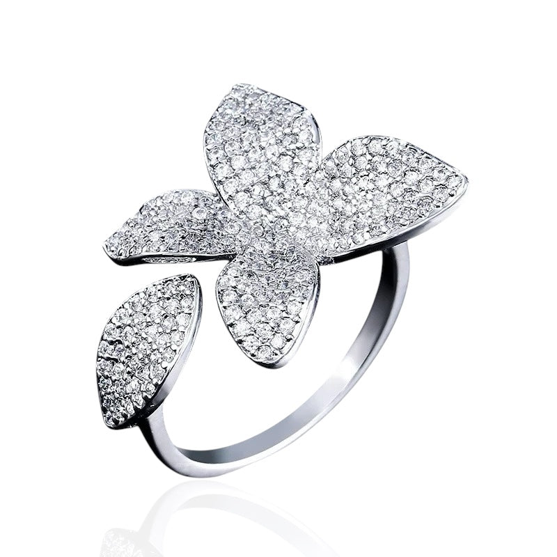 Blooming Elegance Statement Bridal Ring - Jewelry