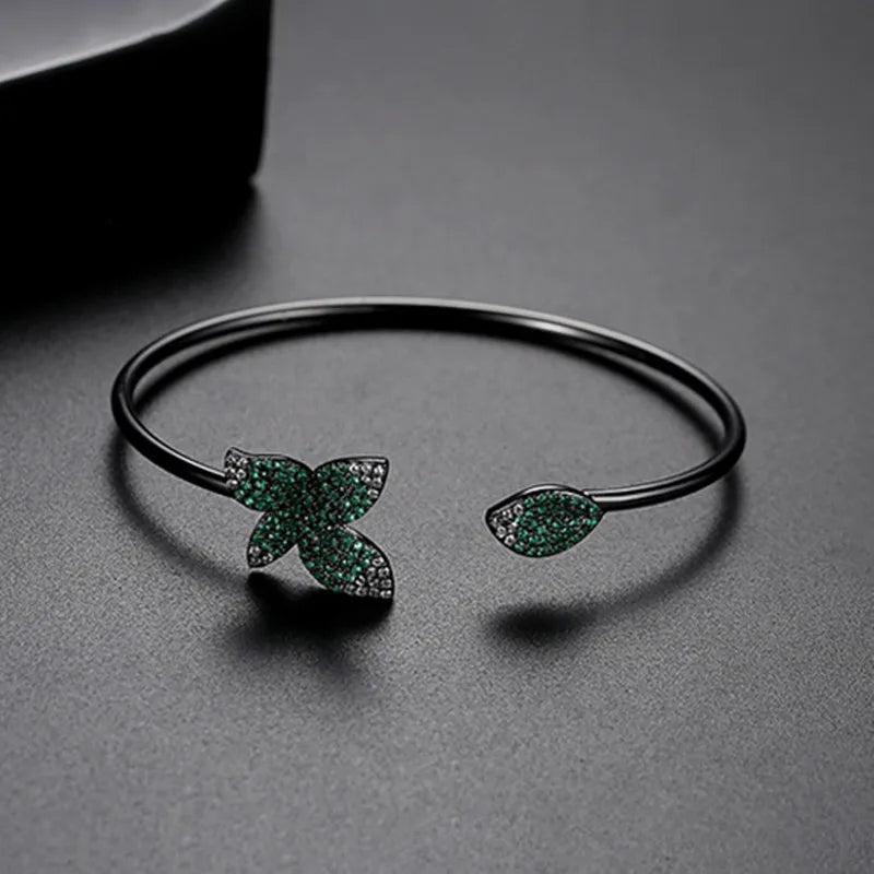 Blooming Floral Bangle Bracelet - Jewelry