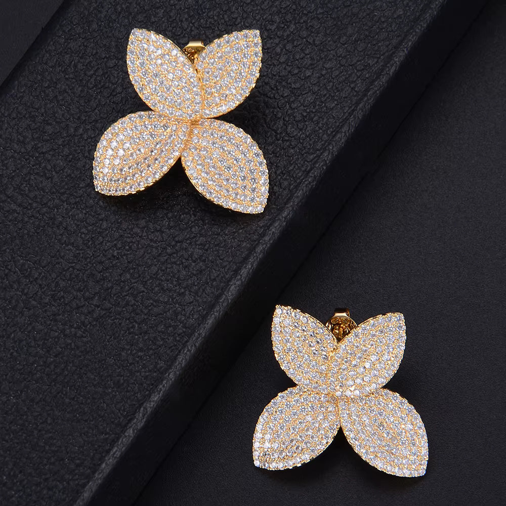 Blooming Grace Bridal Stud Earrings - Jewelry