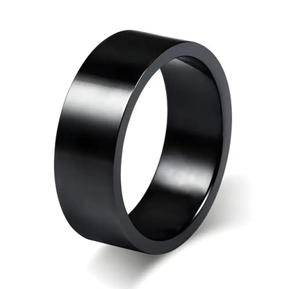 Minimalist Vintage Round Stainless Steel Mens Rings Simple Trendy For Male Boyfriend Biker Jewelry Creativity Gift