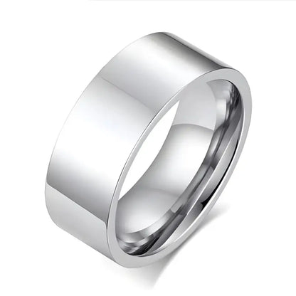 Minimalist Vintage Round Stainless Steel Mens Rings Simple Trendy For Male Boyfriend Biker Jewelry Creativity Gift