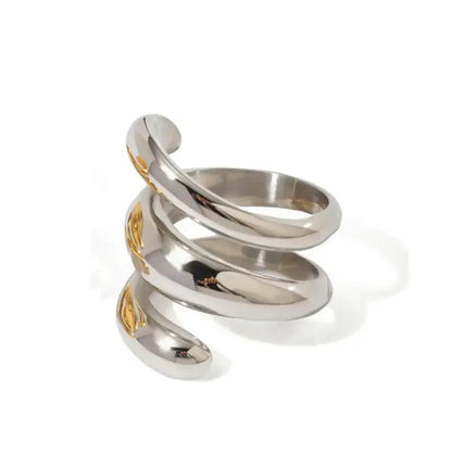 Bold Spiral Ring - Platinum