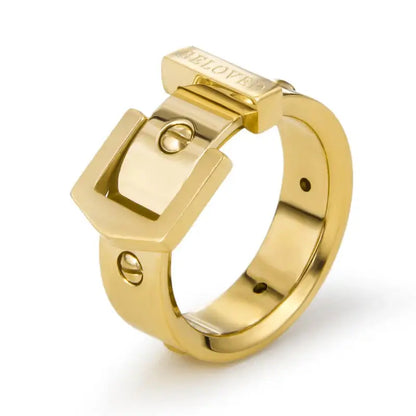 Buckle Band Ring - Gold / 5