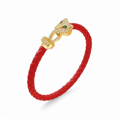 Cheetah Bangle Trio — Red & White Edition - Jewelry