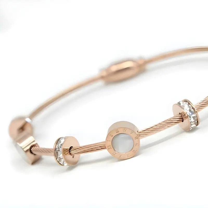 Circle of Faith Bangle - Rose Gold - Jewelry