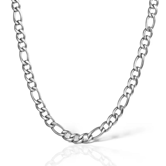 Classic Figaro Stainless Steel Chain Necklace 5mm - Jewelry