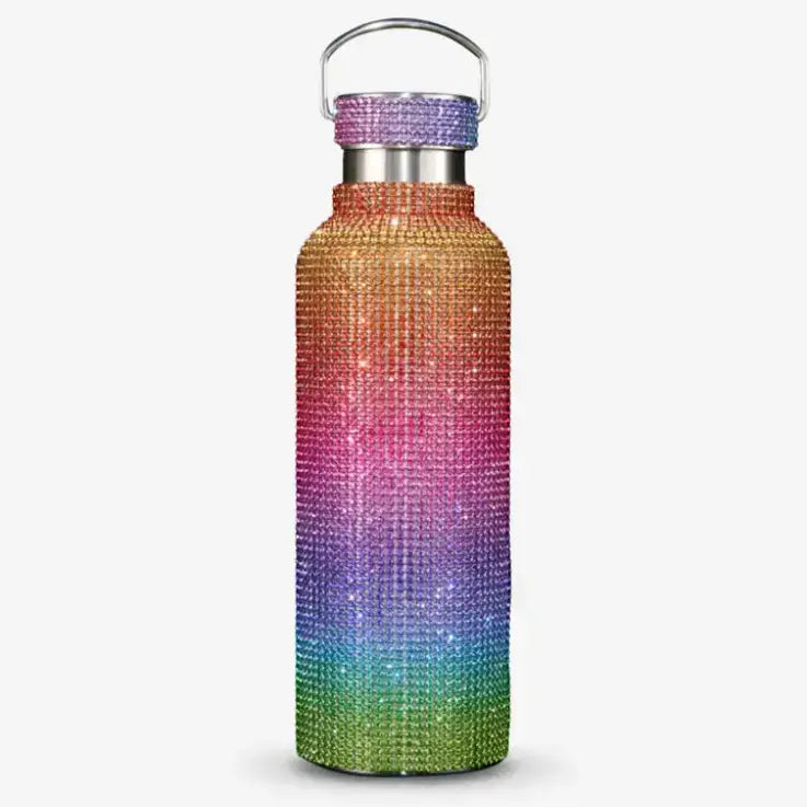 Diamond Bling Steel Tumbler - Shiny Colorful
