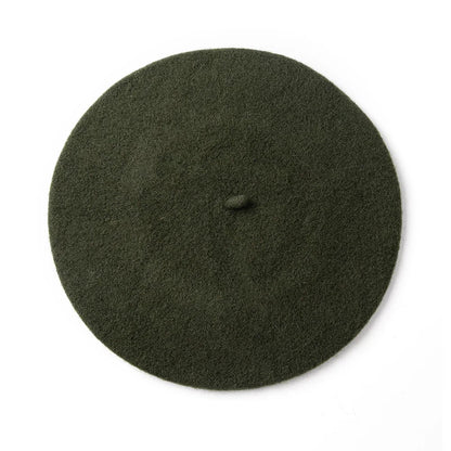 Cozy Chic Wool Cashmere Beret - Army Green - Jewelry