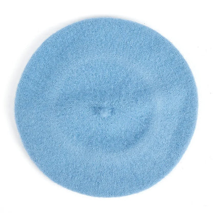 Cozy Chic Wool Cashmere Beret - Blue - Jewelry