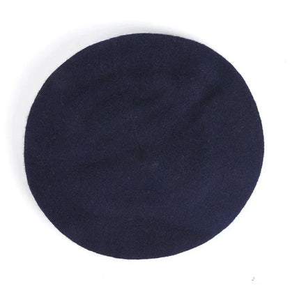 Cozy Chic Wool Cashmere Beret - Dark Blue - Jewelry