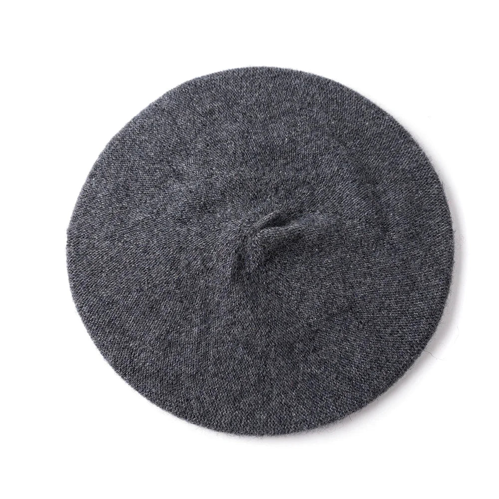 Cozy Chic Wool Cashmere Beret - Grey - Jewelry