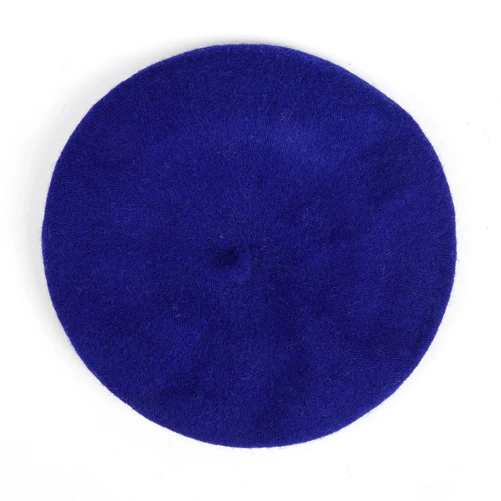 Cozy Chic Wool Cashmere Beret - Royal Blue - Jewelry