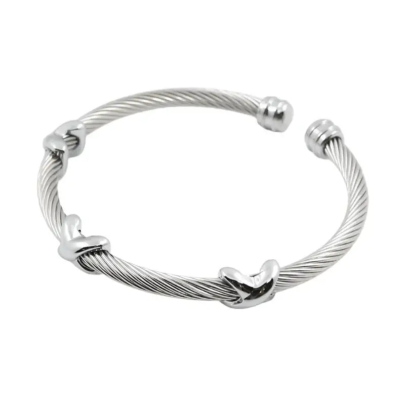 Crossed Paths Cable Bangle