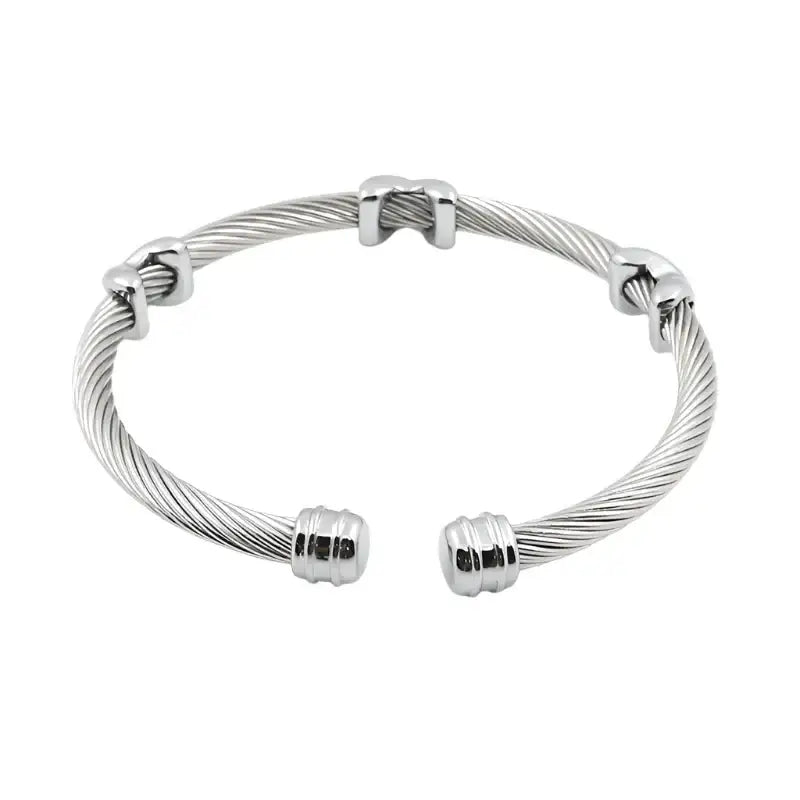 Crossed Paths Cable Bangle