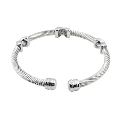 Crossed Paths Cable Bangle