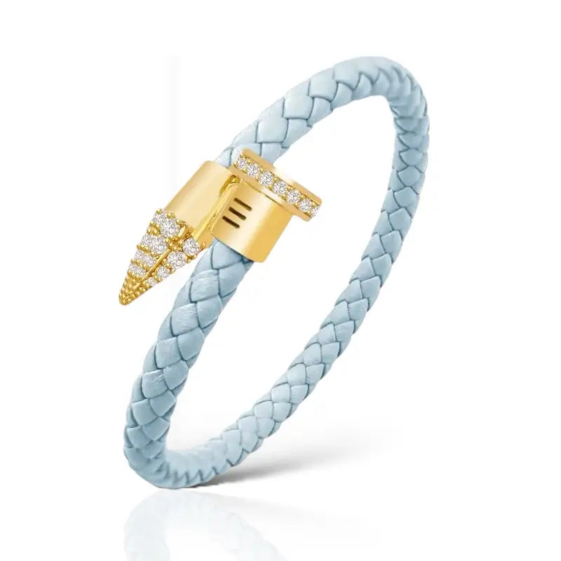 Crown of Redemption Bracelet - 7in / Baby Blue - Gold - Jewelry