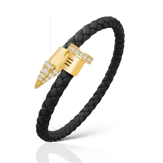 Crown of Redemption Bracelet - 7in / Black - Gold - Jewelry