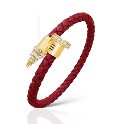 Crown of Redemption Bracelet - 7in / Burgundy - Gold - Jewelry