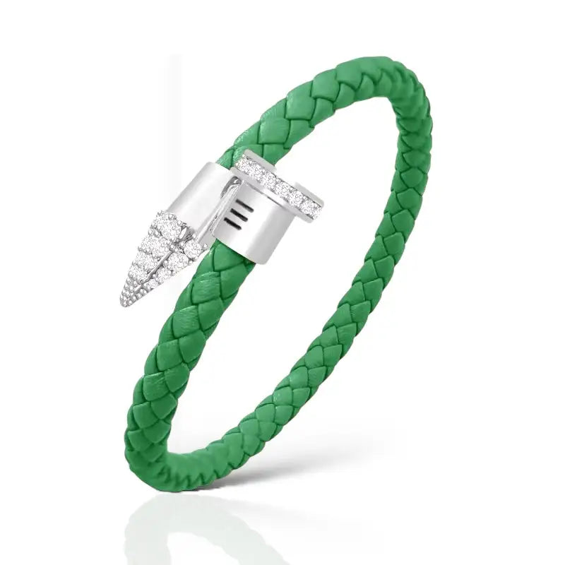 Crown of Redemption Bracelet - 7in / Green - Silver - Jewelry