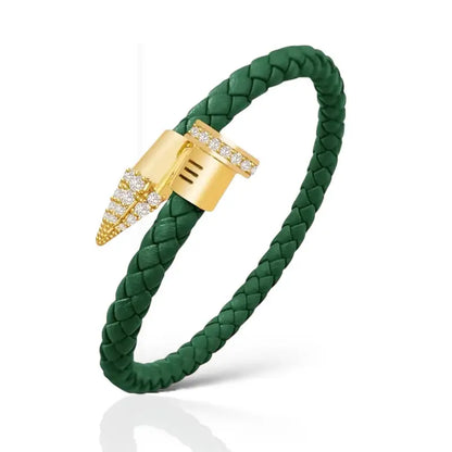 Crown of Redemption Bracelet - 7in / Hunter Green - Gold - Jewelry