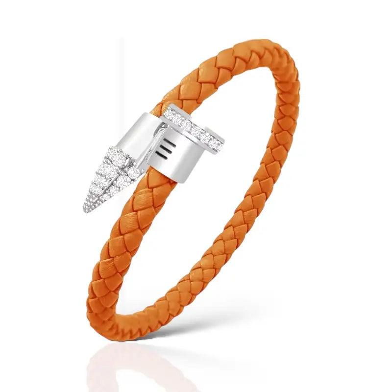 Crown of Redemption Bracelet - 7in / Orange - Silver - Jewelry