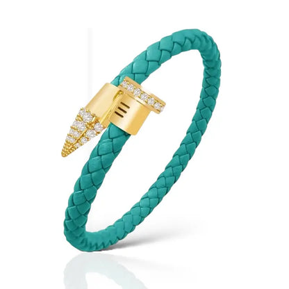 Crown of Redemption Bracelet - 7in / Tiffany Blue - Gold - Jewelry