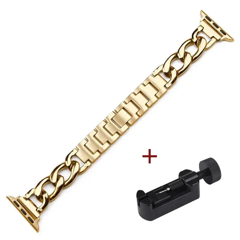 Cuban Link strap for Apple watch se 40mm band 41mm 38mm 44mm 45 42 Stainless steel metal bracelet iWatch series7 6 5 4