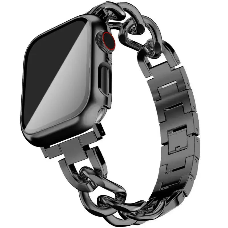 Cuban Link strap for Apple watch se 40mm band 41mm 38mm 44mm 45 42 Stainless steel metal bracelet iWatch series7 6 5 4