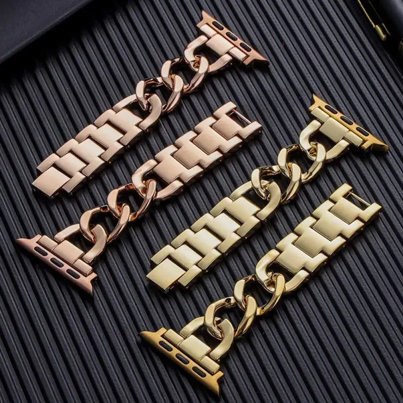 Cuban Link strap for Apple watch se 40mm band 41mm 38mm 44mm 45 42 Stainless steel metal bracelet iWatch series7 6 5 4