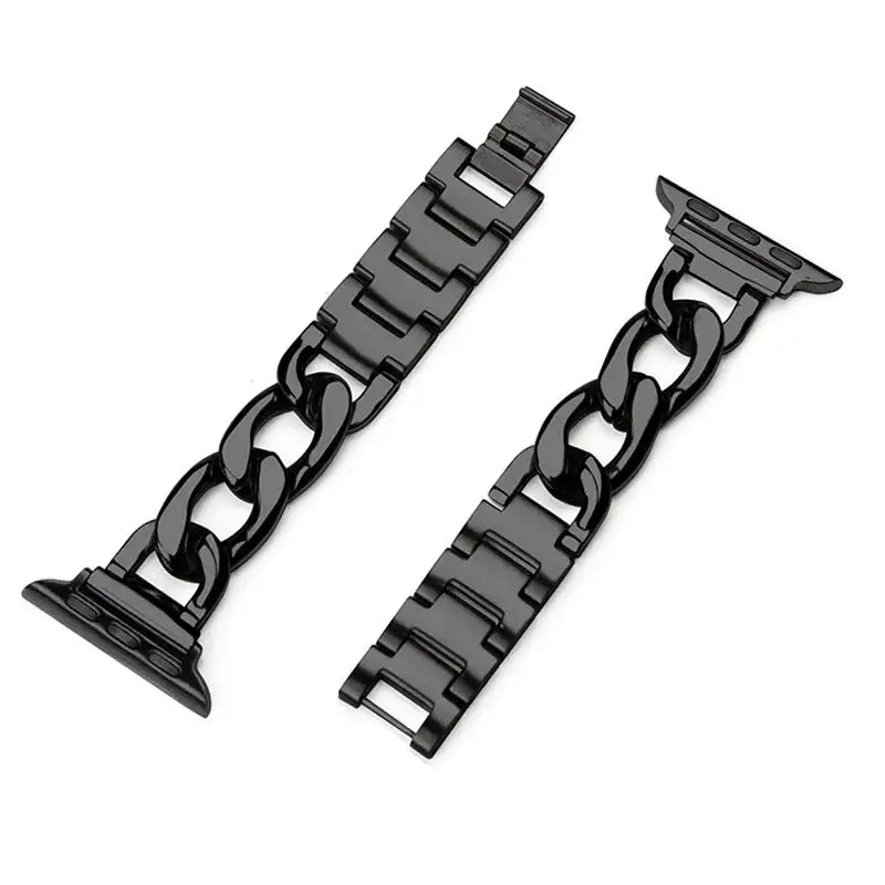 Cuban Link strap for Apple watch se 40mm band 41mm 38mm 44mm 45 42 Stainless steel metal bracelet iWatch series7 6 5 4
