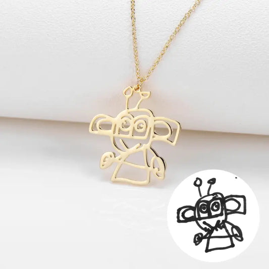 Custom Children’s Drawing Necklace: Turn Art into a Treasured Keepsake